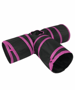 3 Way Cat Tunnel Toy Collapsible Peek Hole Roomy and Tear Resistant
