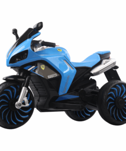 3 Wheel Electric Motor Bike for kids Age 4 to 12 With MP3 Music - Blue