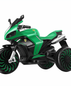 3 Wheel Electric Motor Bike for kids Age 4 to 12 With MP3 Music - Green