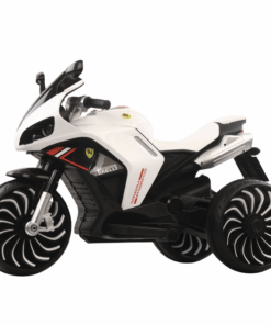 3 Wheel Electric Motor Bike for kids Age 4 to 12 With MP3 Music - White