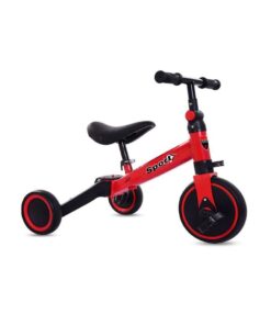 3 Wheeled Multi-Functional Kids Balance Tricycle - Red