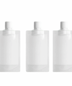 3 x 100ml Size Clear Plastic Travel Squeeze Pouches for Liquids