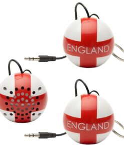3 x KitSound Mini Buddy England ball Speakers