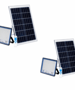 300W LED Solar Flood Lamp with Solar panel & Smart Remote - 2 Pack