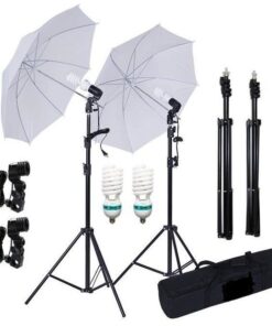 300W Studio Light Umbrella Kit White