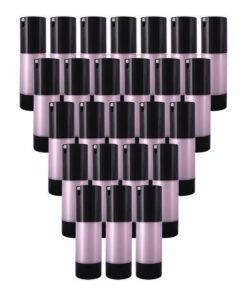 30ml Pink & Glossy Black Airless Bottle - 25 Pack
