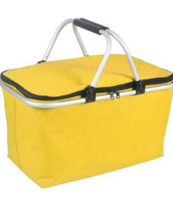 32 Litre Collapsible Picnic Basket With Aliminium Rim - Yellow - L-XL