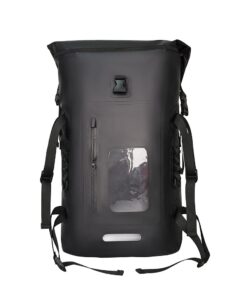 32L Waterproof Backpack Dry Bag Travel Outdoor For Hiking Camping Kayak - Black