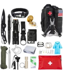 33-in-1 Outdoor Tactical Camping Multi-Functional Survival Kit - Black