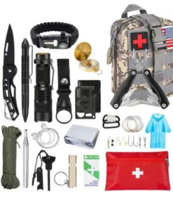 33-in-1 Outdoor Tactical Camping Multi-Functional Survival Kit - MILITARY