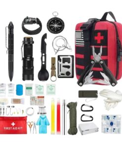 33-in-1 Tactical Camping Accessories Survival First Aid Kit NA-31 - Red