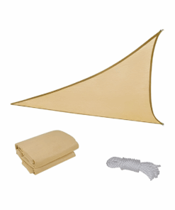 3.5m Triangle Sun Shade Net - UV Block Canopy for Outdoor Patio & Garden