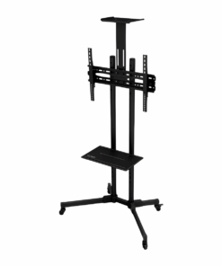 360-Degree Movable Floor TV Mount Cart with Wheels