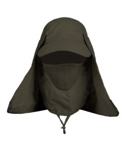 360 UV Protection Sun Cap, 3 in 1 Multipurpose Hat, Wide Brim Sun Visor - Dark Green