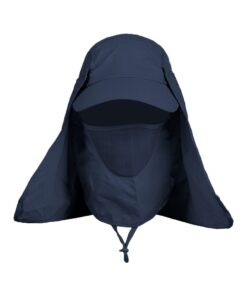 360 UV Protection Sun Cap, 3 in 1 Multipurpose Hat, Wide Brim Sun Visor - Navy Blue