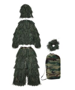 3D Grass Style Green Forest Ghillie Suit Sniper Costume