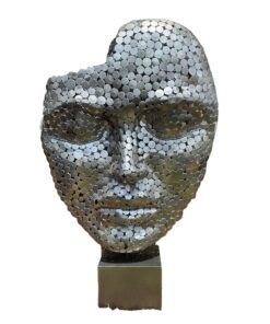 3D Large Outdoor,Garden Pop Metal Art Abstract Face Sculpture