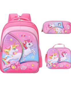 3D Pony Unicorn Backpack - 3 Piece Set - Star
