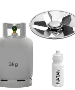 3kg Gas Cylinder & Gas Cylinder Stove Top + Natan Bottle