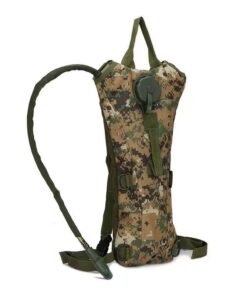 3L Tactical Outdoor Hydration Water Backpack Bag with Bladder - Brown Camo