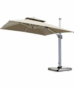 3m Heavy Duty Garden Outdoor Windproof Cantilever Umbrella - Khaki