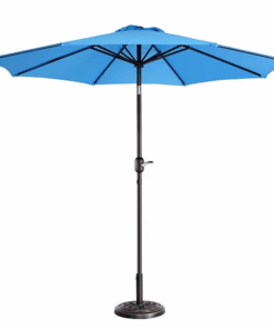 3M Iron Garden Parasol Umbrella S Patio With Parasol Base - Blue