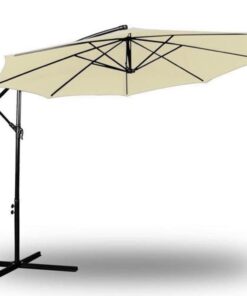 3m Outdoor Patio Cantilever Banana Umbrella - Beige