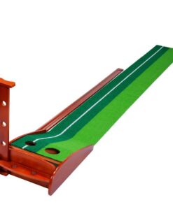 3m Solid Wood Indoor Putting Green with Putter Rest & Auto-Return Function