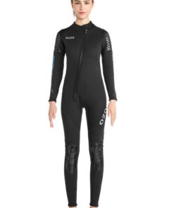3mm Women Neoprene Wetsuit Front Zip Full Body Diving Suit one Piece BCW - S