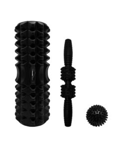 3pcs Foam Exercise Set, Deep Tissue Muscle Massage Roller, Stick & Ball,