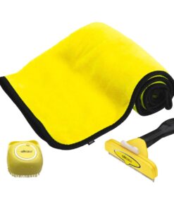 3PCs Pet Grooming Kits With Bath Brush,Comb And Towel