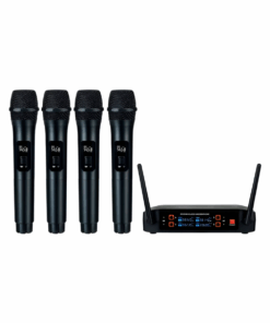 4 Channel Professional Handheld Dynamic UHF Wireless Vocal Microphone Set
