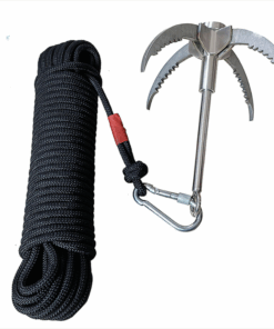 4 Claws Sawtooth Grappling Hook with 20m Auxiliary Rope
