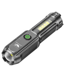 4-Core Usb Rechargeable Flashlight Led Torch Super Bright COB LedTorch-1005 - 1 Pack