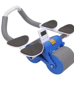 4 Elbow Support Abdominal Muscle Rollers Wheel Automatic Rebound - Blue