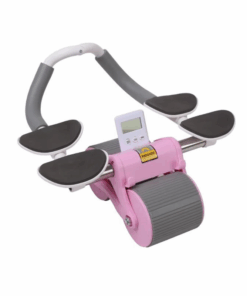4 Elbow Support Abdominal Muscle Rollers Wheel Automatic Rebound - Pink
