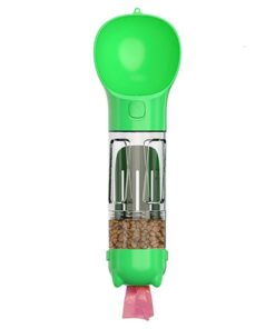 4 in 1 Pet Water Food Dispenser Feeder - Green