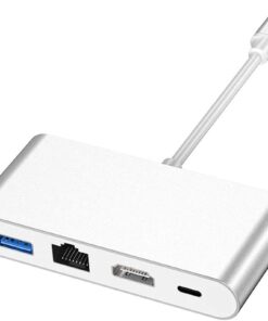 4 in 1 Type C-HDMI+RJ45+PD+USB3.0 Multifunctional Network Docking Station
