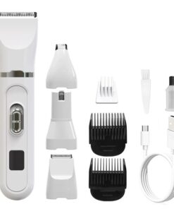 4 in1 Pet Clippers LED Display Electric Cat Dog Hair Nail Grooming Kit-803