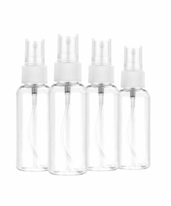 4 Pack Travel Empty 100ml Spray Pump Bottle Refillable Reusable Container