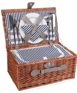 4-Person Wicker Picnic Basket