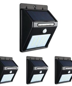 4 Piece LED Solar Wall Light