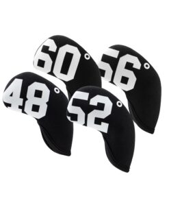 4 Piece Neoprene Golf Club Irons Head Covers