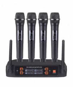 4 Piece Wireless Rechargeable Vocal Microphone Set Q-MIC825