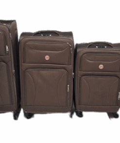 4 Pieces Fabric Luggage Set - Coffee