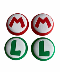 4 Pieces M&L Themed Silicone Analog Thumb Grip Stick Cover for PS/Xbox