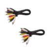 4 RCA Male To 4 RCA Male 1.2 Meter Audio Cable - 2 Pack