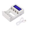 4 Slots Lcd Screen AA and AAA Rechargeable Batteries Charger B3586