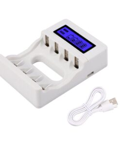 4 Slots Lcd Screen AA and AAA Rechargeable Batteries Charger B3586