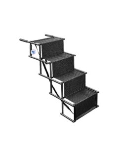 4 Steps Foldable Dog Stair Metal Frame Dog Steps with Foam Grip